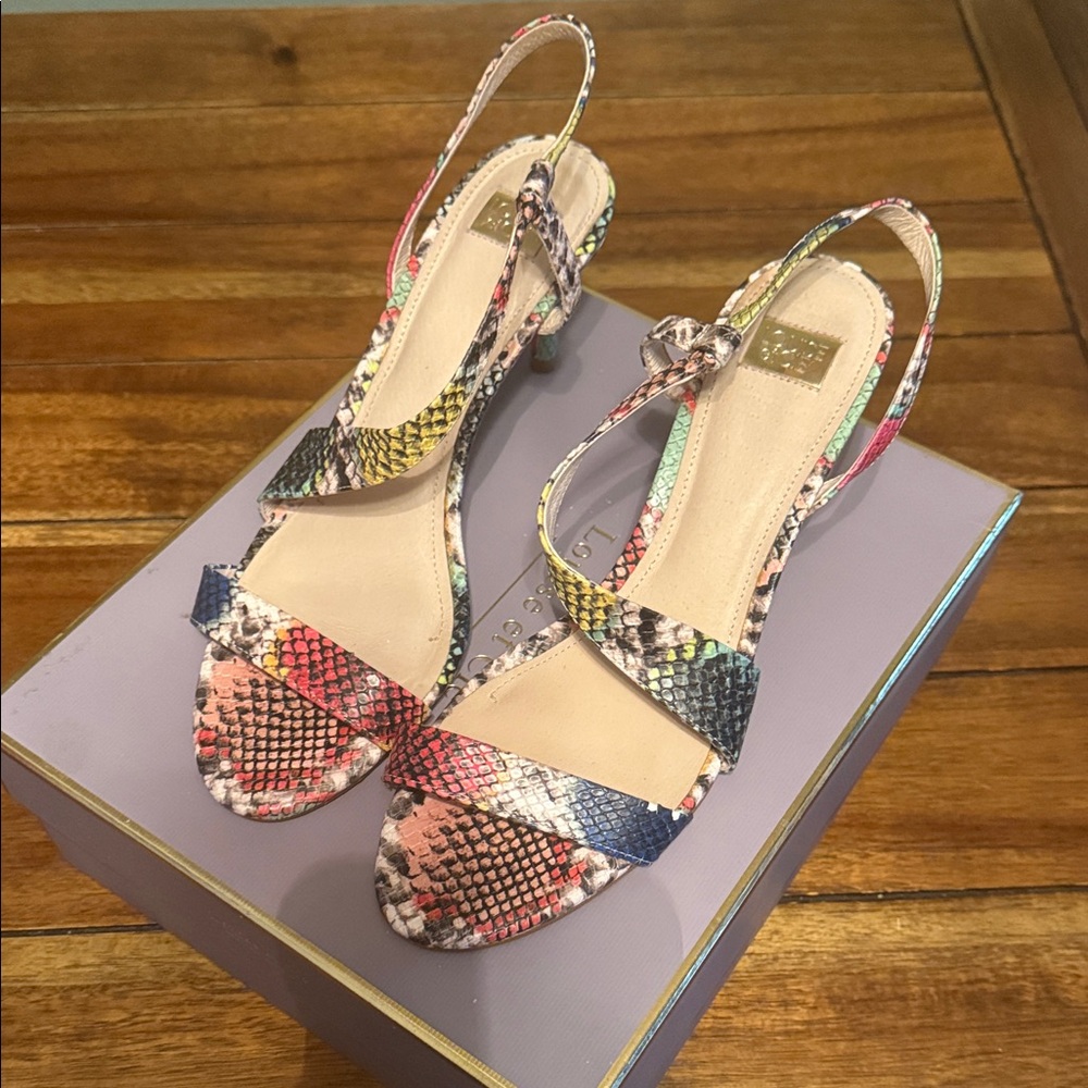 Louise et Cie Multicolor Snakeskin Heels